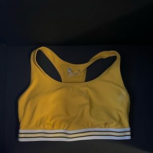 NWOT Yellow and Black Sports Bra